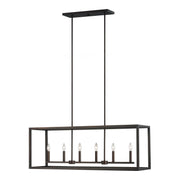 Generation Lighting - 6634506EN-710 - Six Light Island Pendant - Moffet Street - Bronze