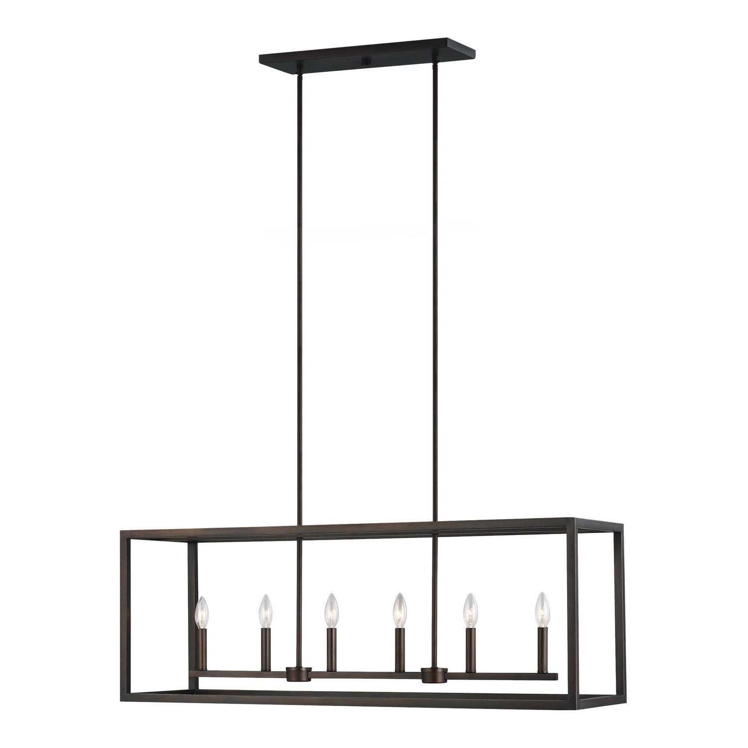 Generation Lighting - 6634506EN-710 - Six Light Island Pendant - Moffet Street - Bronze