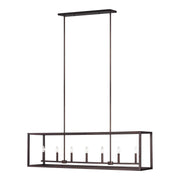Generation Lighting - 6634507-710 - Seven Light Island Pendant - Moffet Street - Bronze