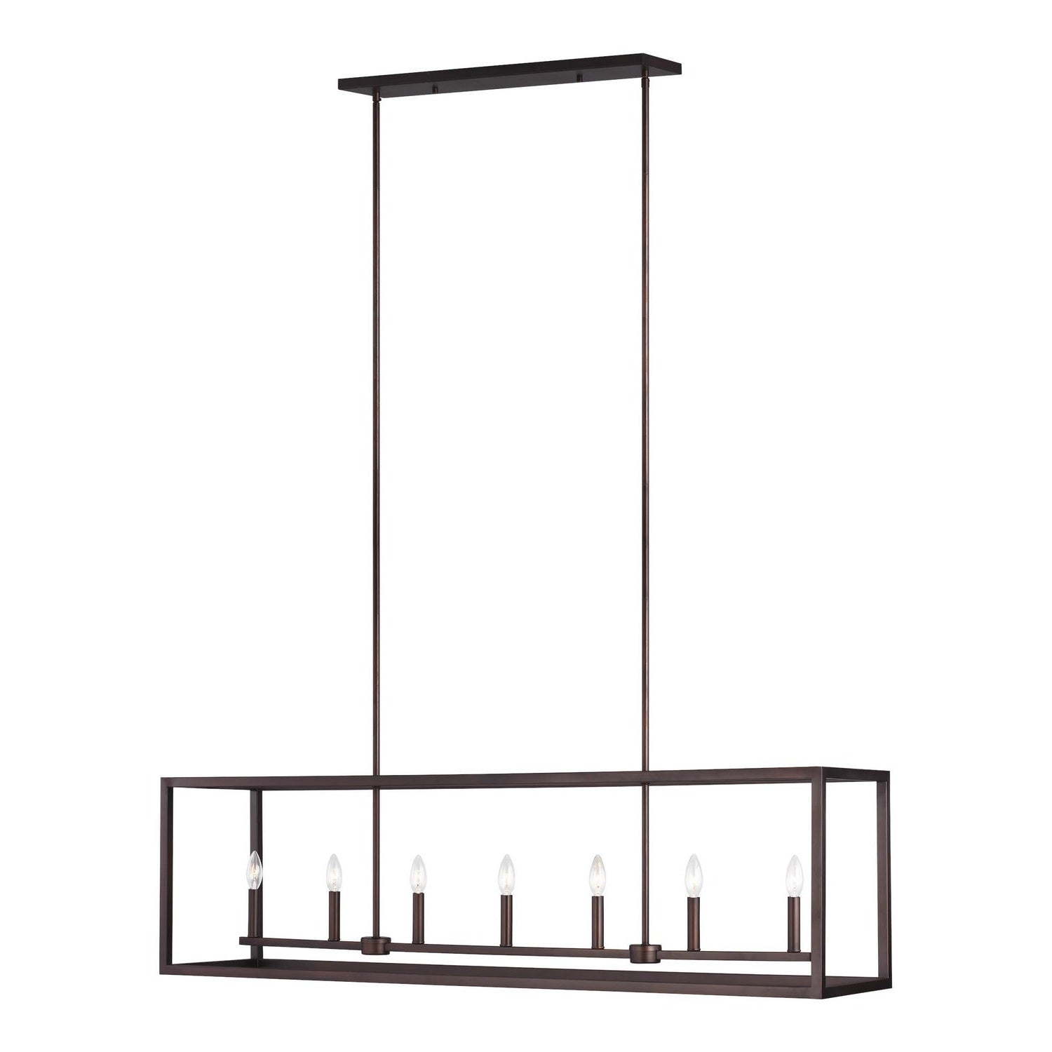 Generation Lighting - 6634507-710 - Seven Light Island Pendant - Moffet Street - Bronze