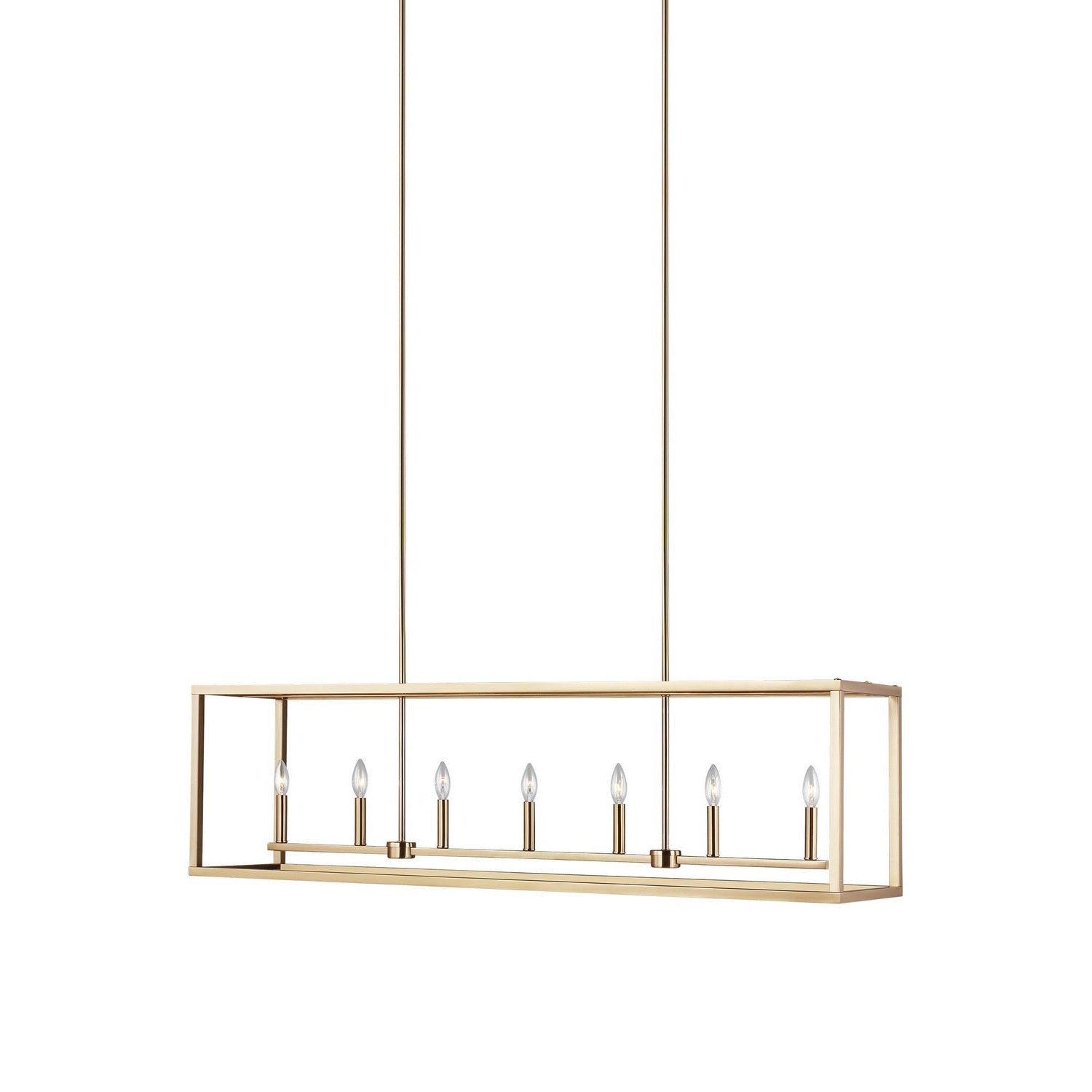 Generation Lighting - 6634507EN-848 - Seven Light Island Pendant - Moffet Street - Satin Brass