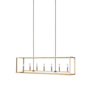 Generation Lighting - 6634507EN-848 - Seven Light Island Pendant - Moffet Street - Satin Brass