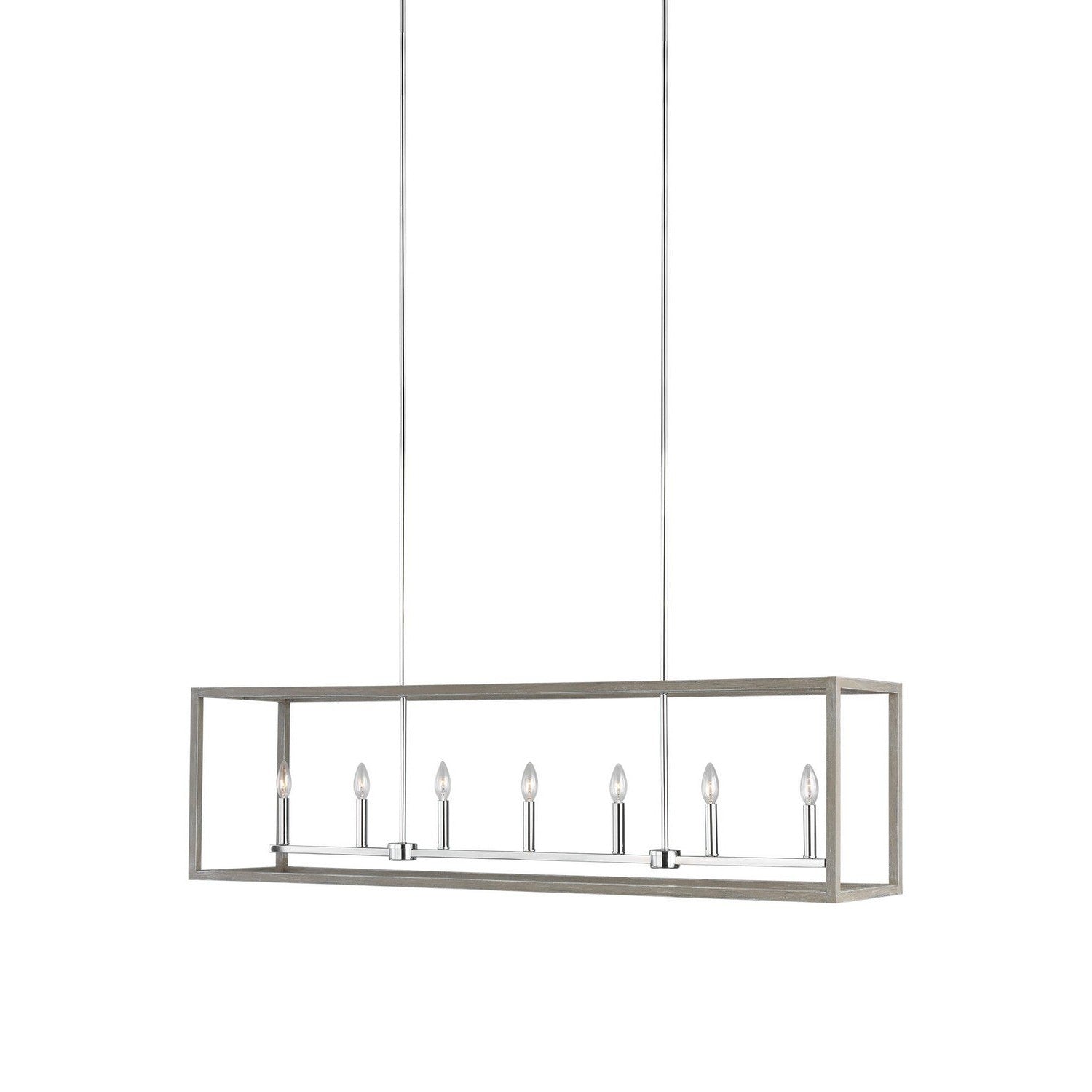 Generation Lighting - 6634507EN-872 - Seven Light Island Pendant - Moffet Street - Washed Pine