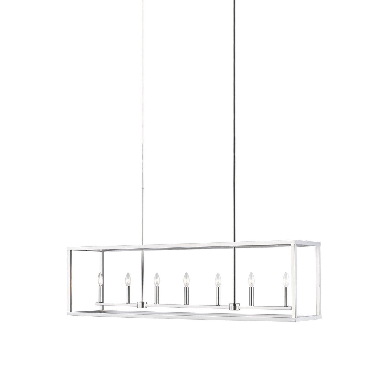 Generation Lighting - 6634507EN-962 - Seven Light Island Pendant - Moffet Street - Brushed Nickel