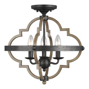 Generation Lighting - 7724903EN-846 - Three Light Semi-Flush Mount - Socorro - Stardust