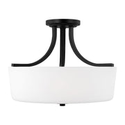 Generation Lighting - 7728803-112 - Three Light Semi-Flush Mount - Kemal - Midnight Black