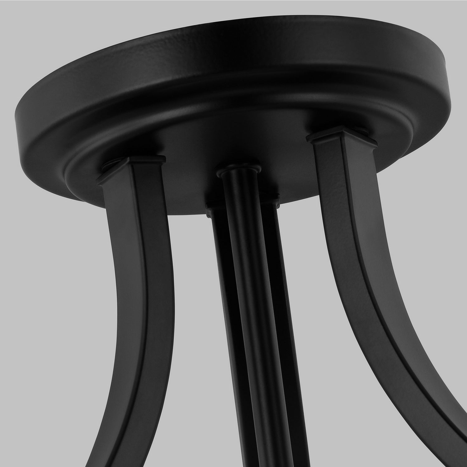 Generation Lighting - 7728803EN3-112 - Three Light Semi-Flush Mount - Kemal - Midnight Black