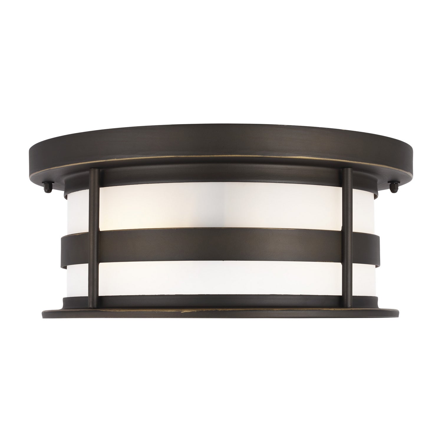 Generation Lighting - 7890902-71 - Two Light Outdoor Flush Mount - Wilburn - Antique Bronze
