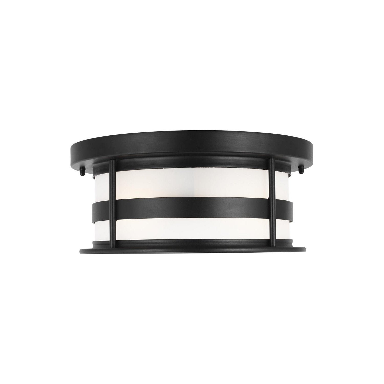 Generation Lighting - 7890902EN3-12 - Two Light Outdoor Flush Mount - Wilburn - Black