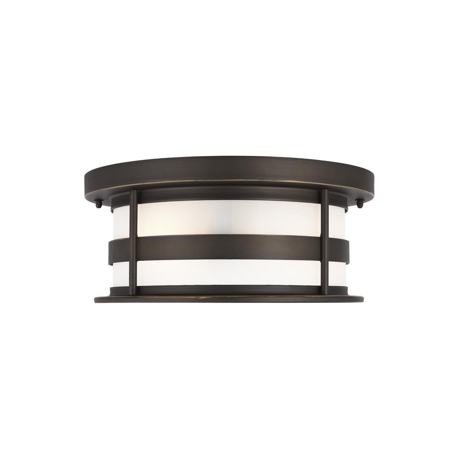 Generation Lighting - 7890902EN3-71 - Two Light Outdoor Flush Mount - Wilburn - Antique Bronze