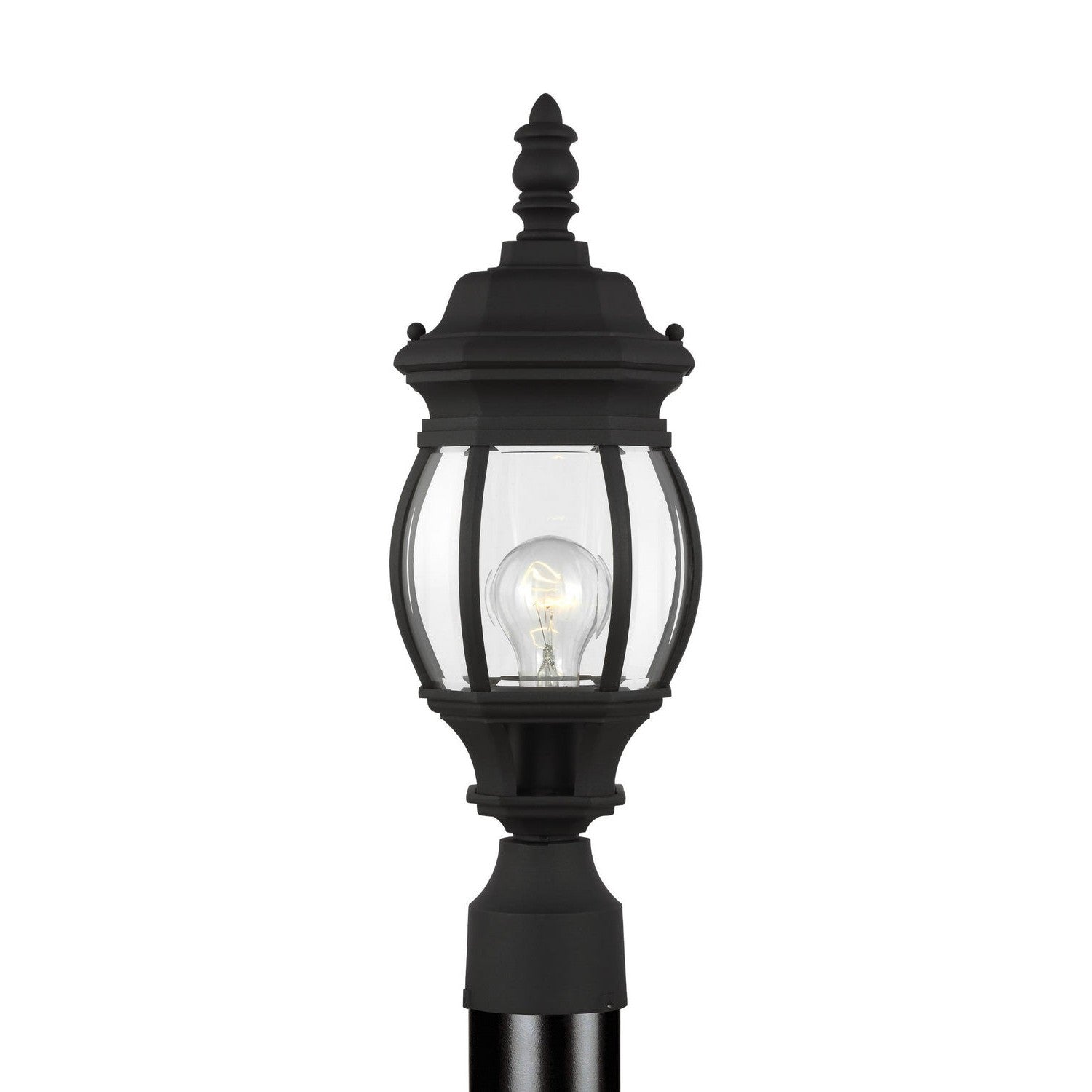 Generation Lighting - 82202-12 - One Light Outdoor Post Lantern - Wynfield - Black