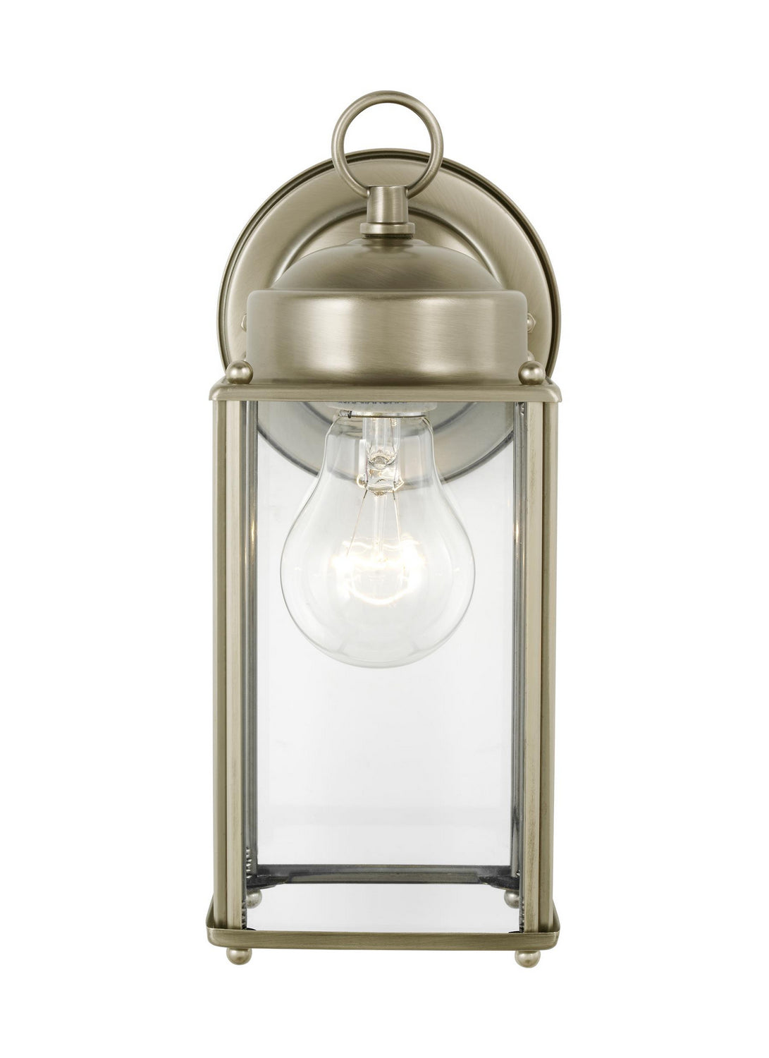 Generation Lighting - 8593-965 - One Light Outdoor Wall Lantern - New Castle - Antique Brushed Nickel