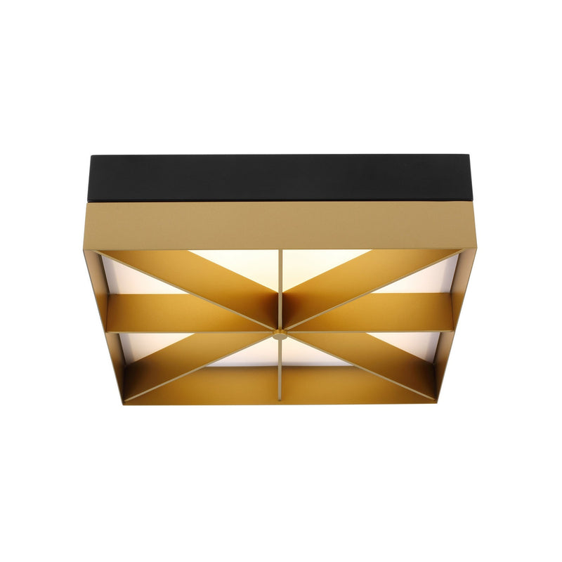 Visual Comfort Modern - 700FMLMOBG-LED930-277 - LED Flush Mount - Loom - Black/Gold
