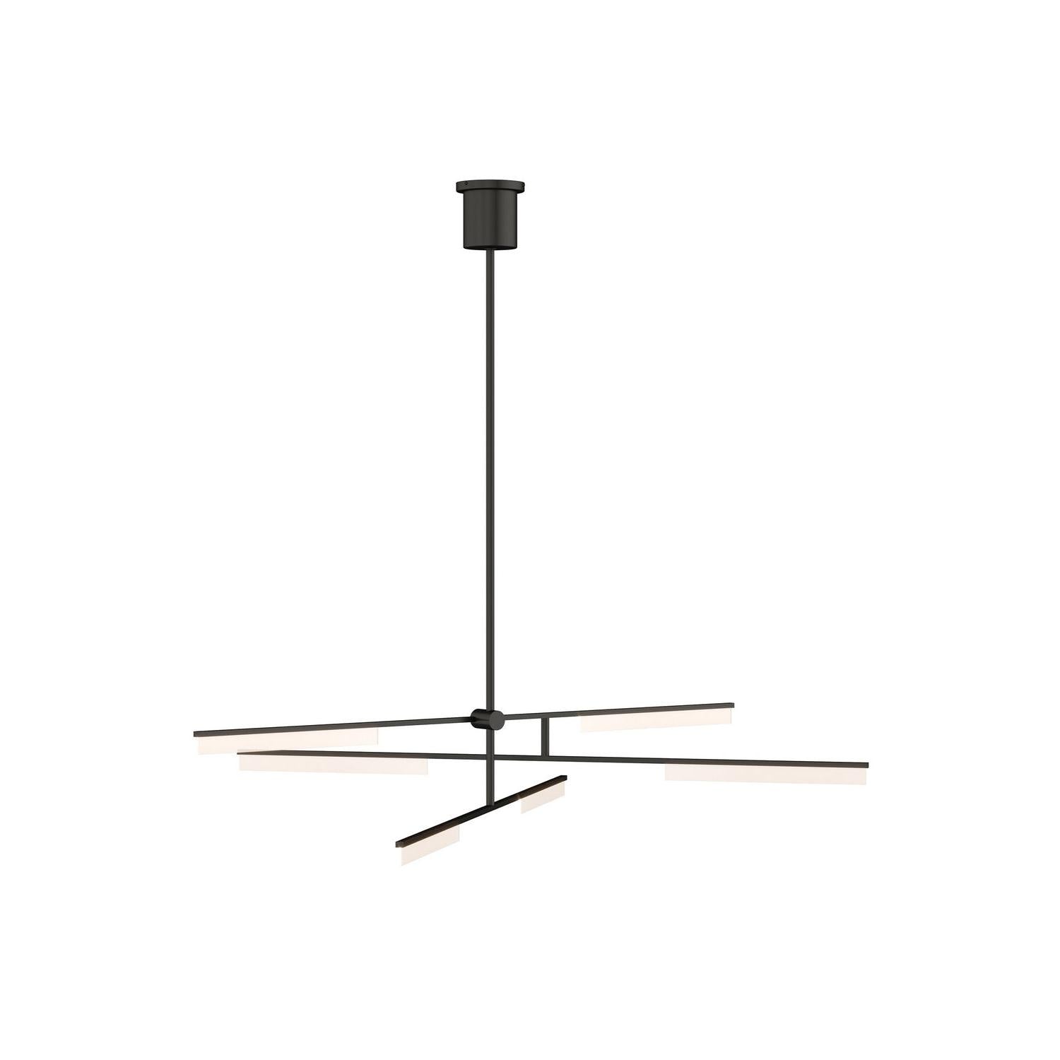 Visual Comfort Modern - 700KLE6B-LED930 - LED Chandelier - Klee - Nightshade Black