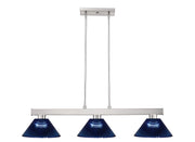 Z-Lite - 152BN-ARDB - Three Light Billiard - Cobalt - Brushed Nickel