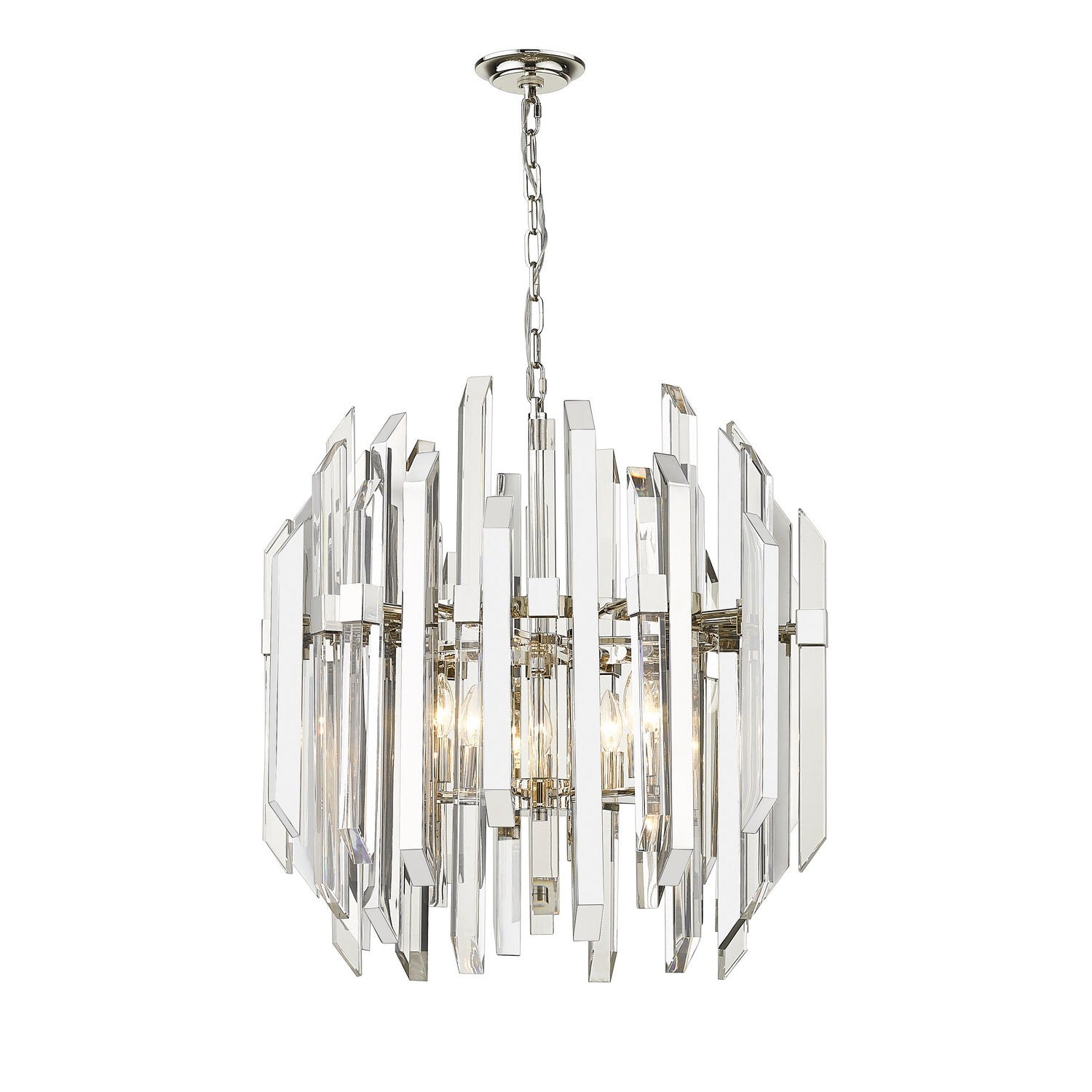 Z-Lite - 4006-9PN - Six Light Chandelier - Bova - Polished Nickel