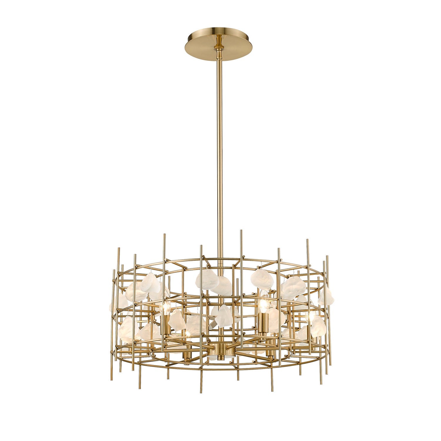 Z-Lite - 4007-24AGBR - Six Light Chandelier - Garroway - Aged Brass