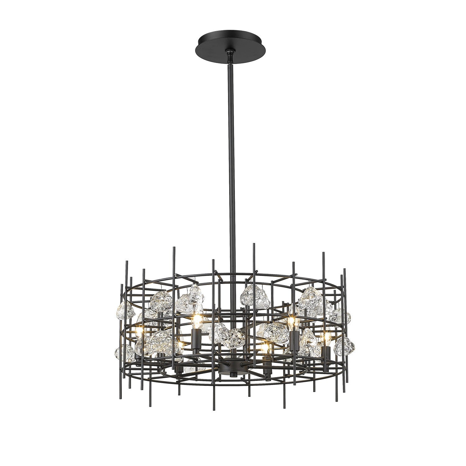 Z-Lite - 4007-24MB - Six Light Chandelier - Garroway - Matte Black