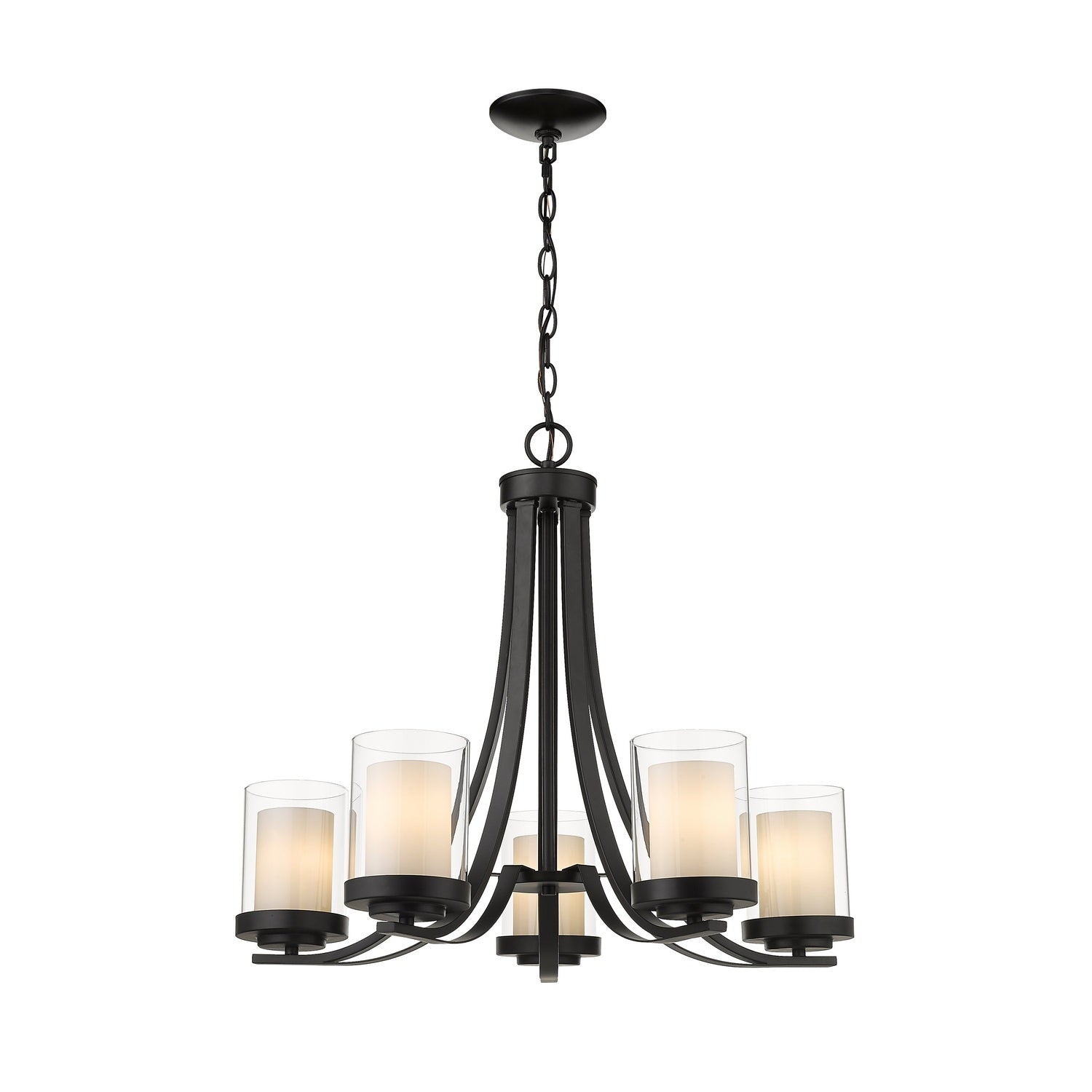 Z-Lite - 426-5-MB - Five Light Chandelier - Willow - Matte Black