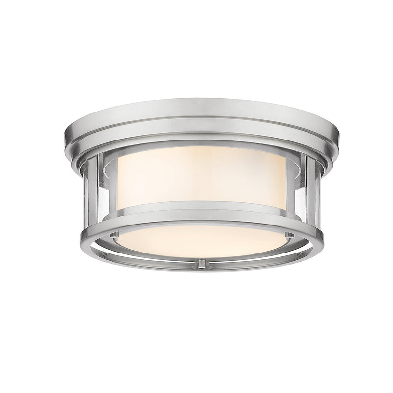 Z-Lite - 426F12-BN - Two Light Flush Mount - Willow - Brushed Nickel