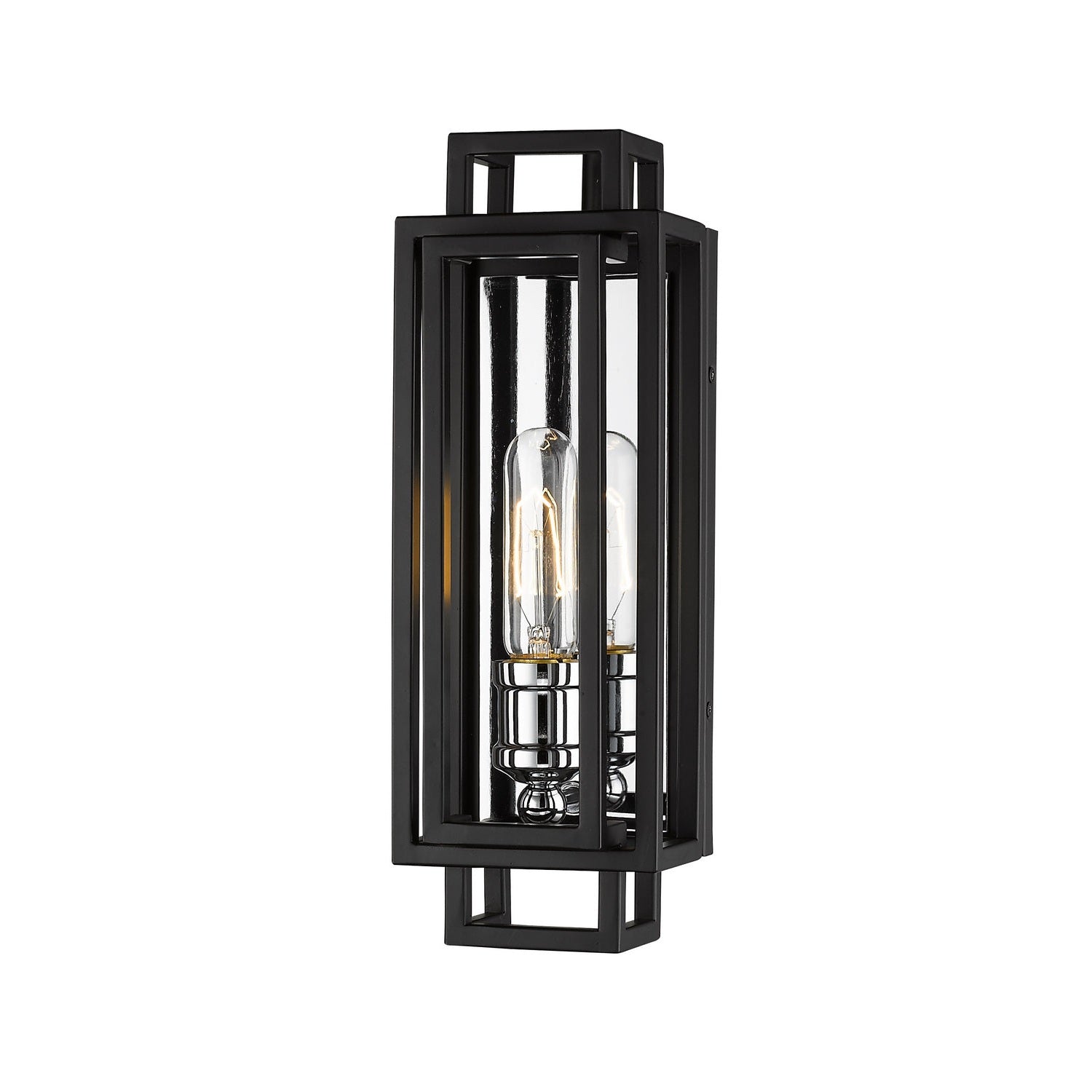 Z-Lite - 454-1S-BK-CH - One Light Wall Sconce - Titania - Black + Chrome