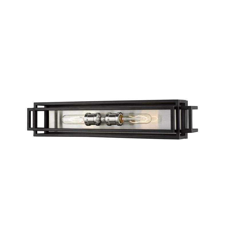 Z-Lite - 454-2V-BK-BN - Two Light Vanity - Titania - Black + Brushed Nickel