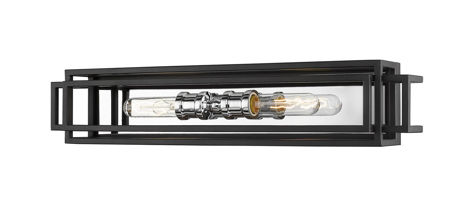 Z-Lite - 454-2V-BK-CH - Two Light Vanity - Titania - Black + Chrome