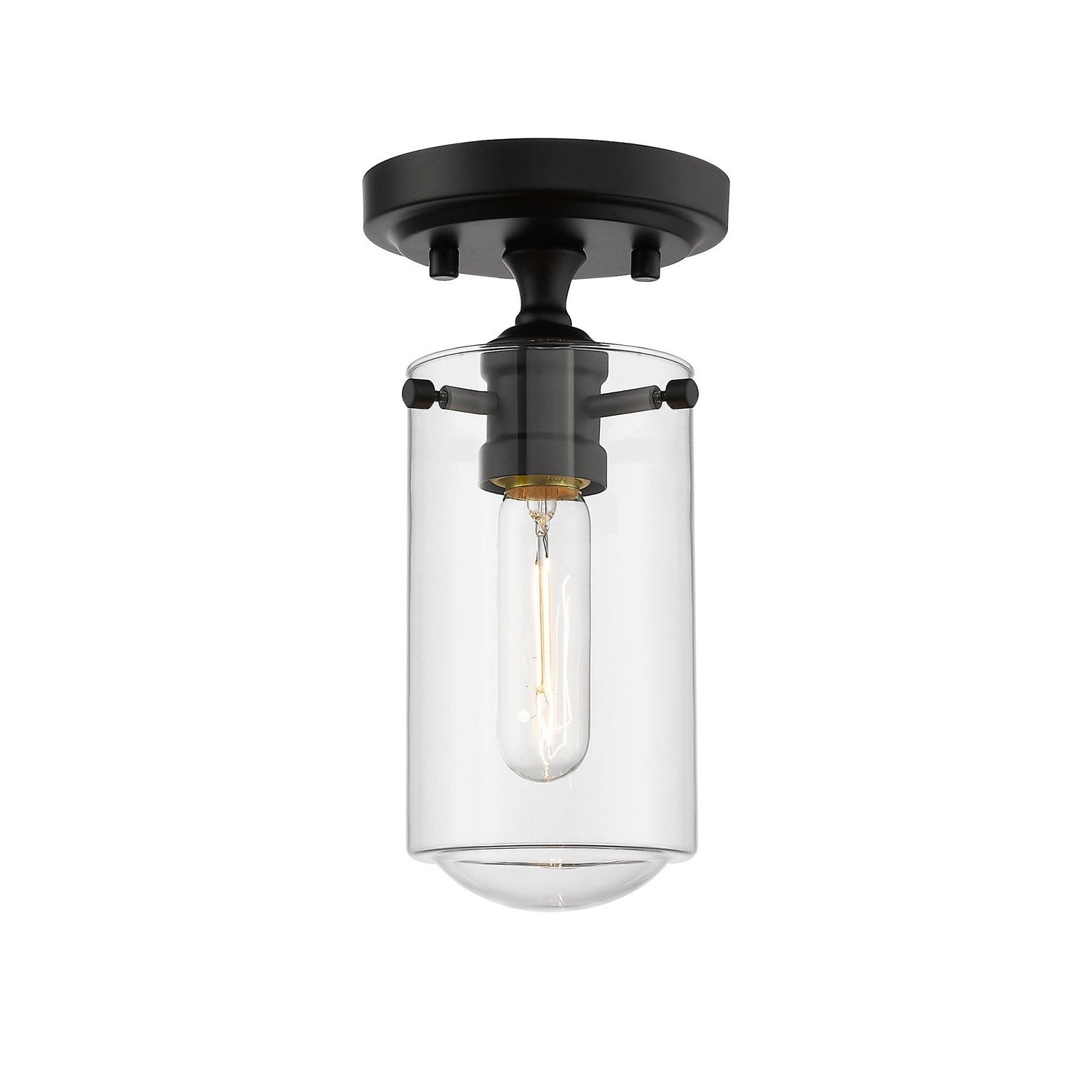 Z-Lite - 471F1-MB - One Light Flush Mount - Delaney - Matte Black