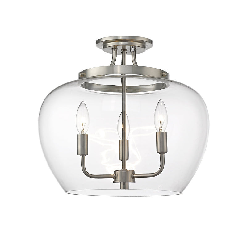 Z-Lite - 473SF-BN - Three Light Semi Flush Mount - Joliet - Brushed Nickel