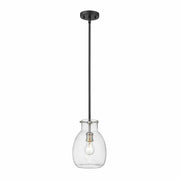 Z-Lite - 476MP-ROD-MB-BN - One Light Pendant - Bella - Matte Black + Brushed Nickel