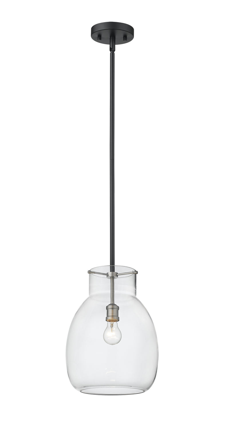 Z-Lite - 476P-ROD-MB-BN - One Light Pendant - Bella - Matte Black + Brushed Nickel