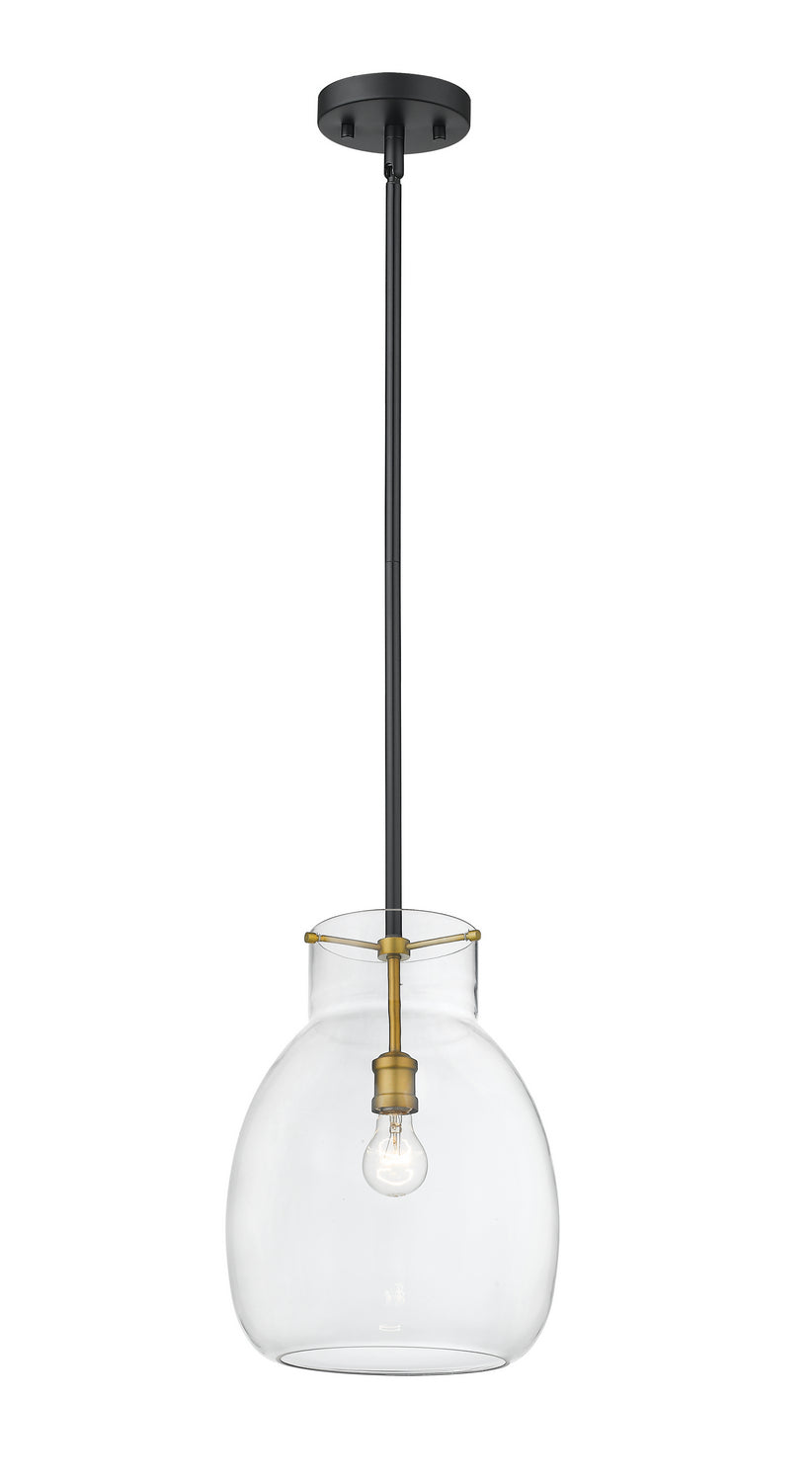 Z-Lite - 476P-ROD-MB-OBR - One Light Pendant - Bella - Matte Black + Olde Brass