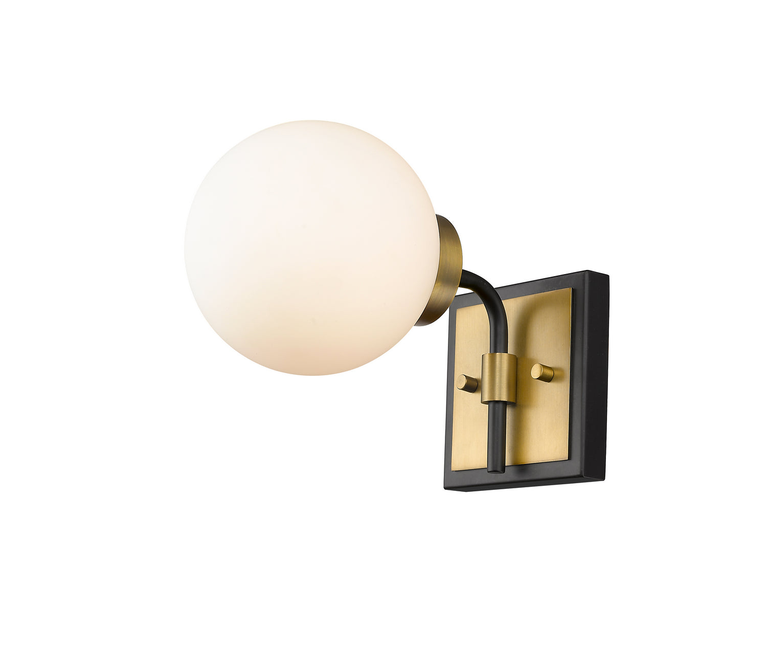 Z-Lite - 477-1S-MB-OBR - One Light Wall Sconce - Parsons - Matte Black + Olde Brass