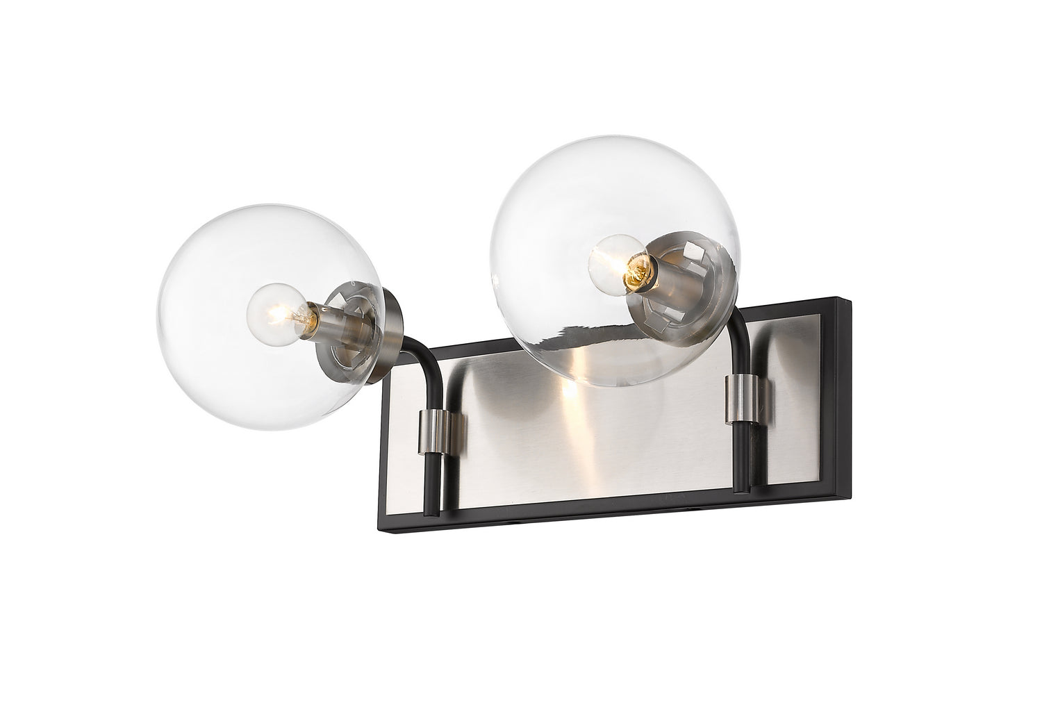 Z-Lite - 477-2V-MB-BN - Two Light Vanity - Parsons - Matte Black + Brushed Nickel