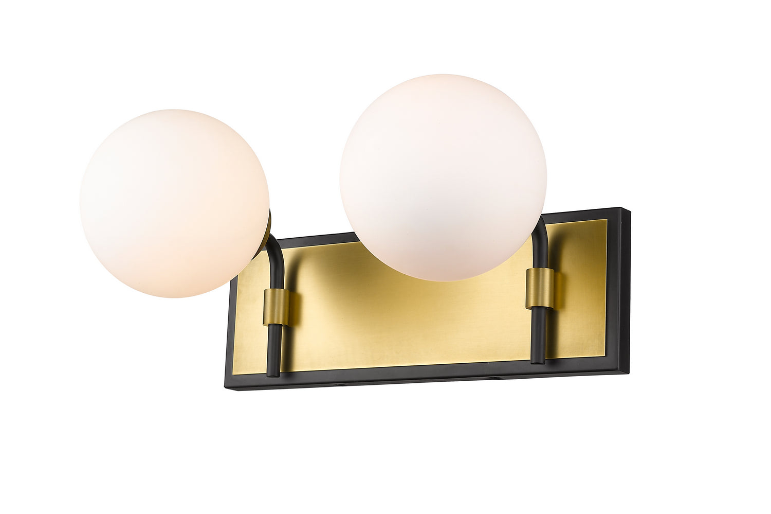 Z-Lite - 477-2V-MB-OBR - Two Light Vanity - Parsons - Matte Black + Olde Brass