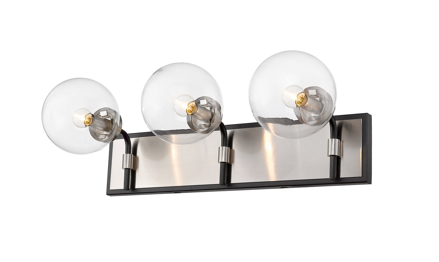 Z-Lite - 477-3V-MB-BN - Three Light Vanity - Parsons - Matte Black + Brushed Nickel