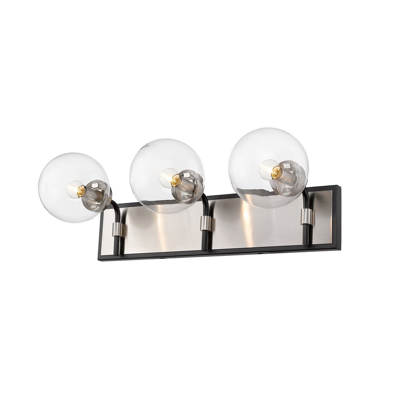 Z-Lite - 477-3V-MB-BN - Three Light Vanity - Parsons - Matte Black + Brushed Nickel