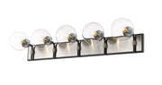 Z-Lite - 477-5V-MB-BN - Five Light Vanity - Parsons - Matte Black + Brushed Nickel