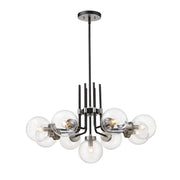 Z-Lite - 477-9MB-BN - Nine Light Chandelier - Parsons - Matte Black + Brushed Nickel