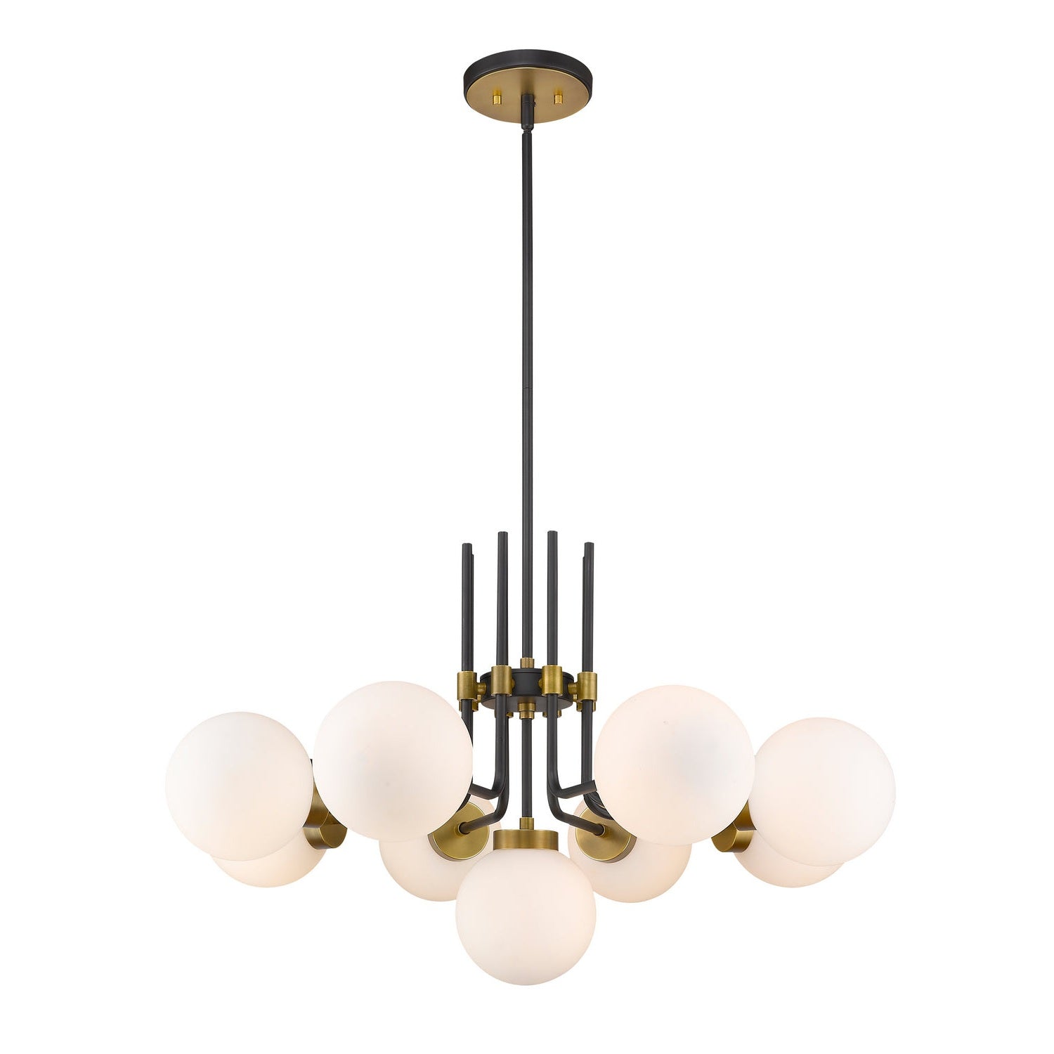 Z-Lite - 477-9MB-OBR - Nine Light Chandelier - Parsons - Matte Black + Olde Brass