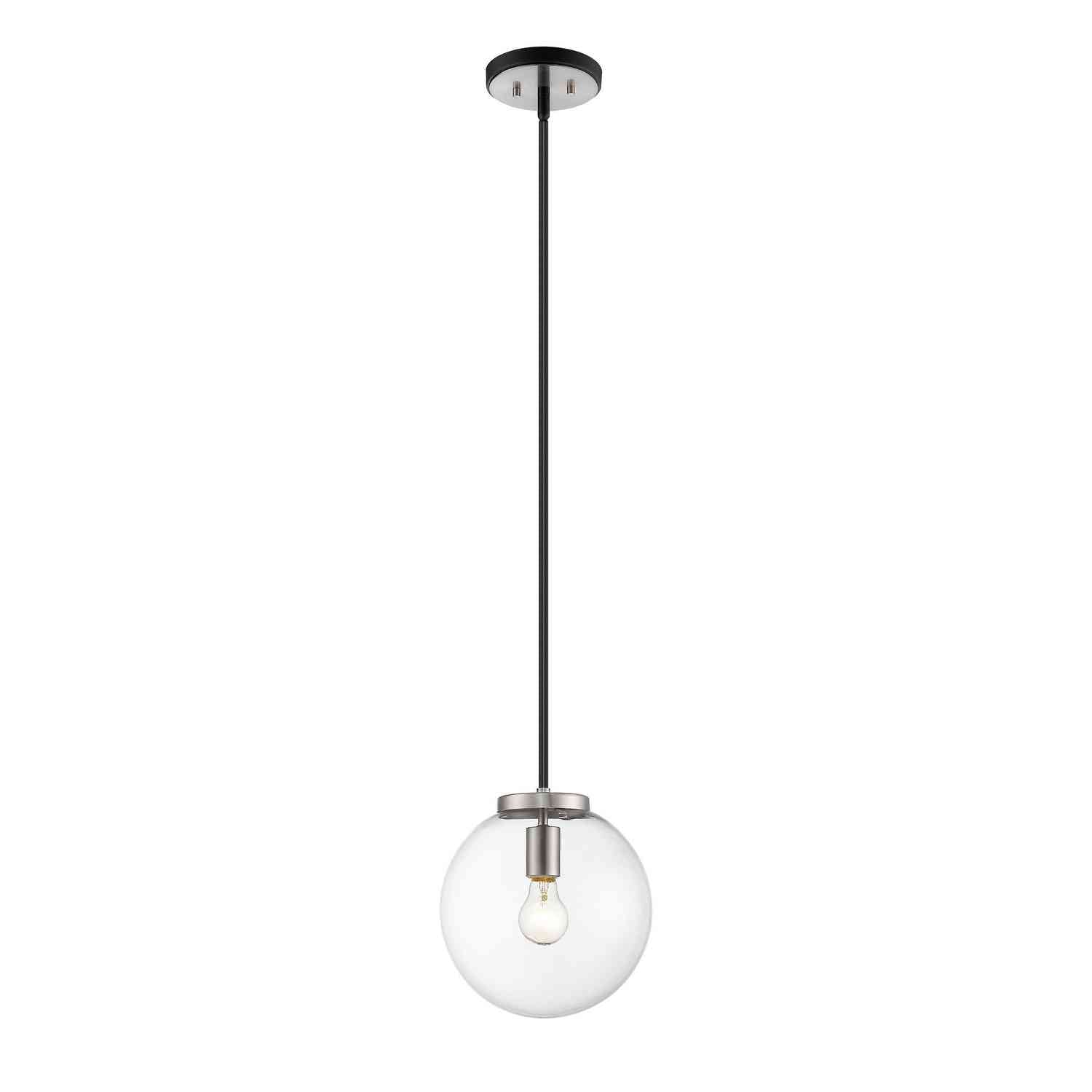 Z-Lite - 477P10-MB-BN - One Light Pendant - Parsons - Matte Black + Brushed Nickel