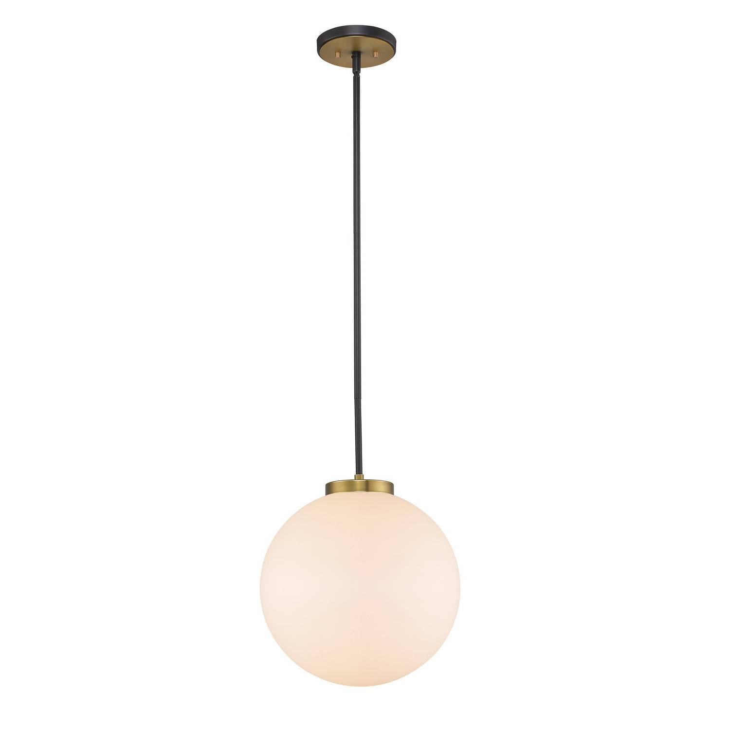Z-Lite - 477P14-MB-OBR - One Light Pendant - Parsons - Matte Black + Olde Brass