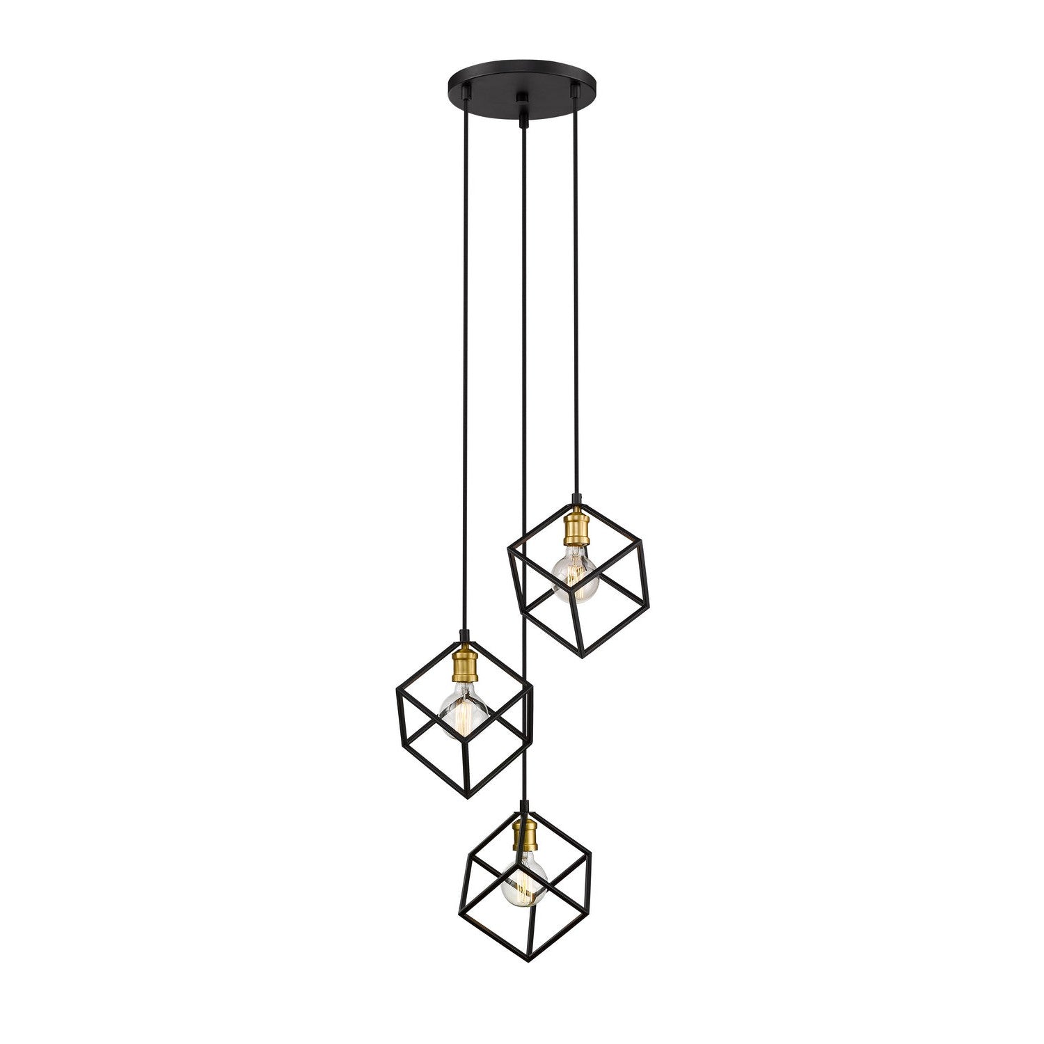 Z-Lite - 478-3BRZ-OBR - Three Light Chandelier - Vertical - Bronze + Olde Brass