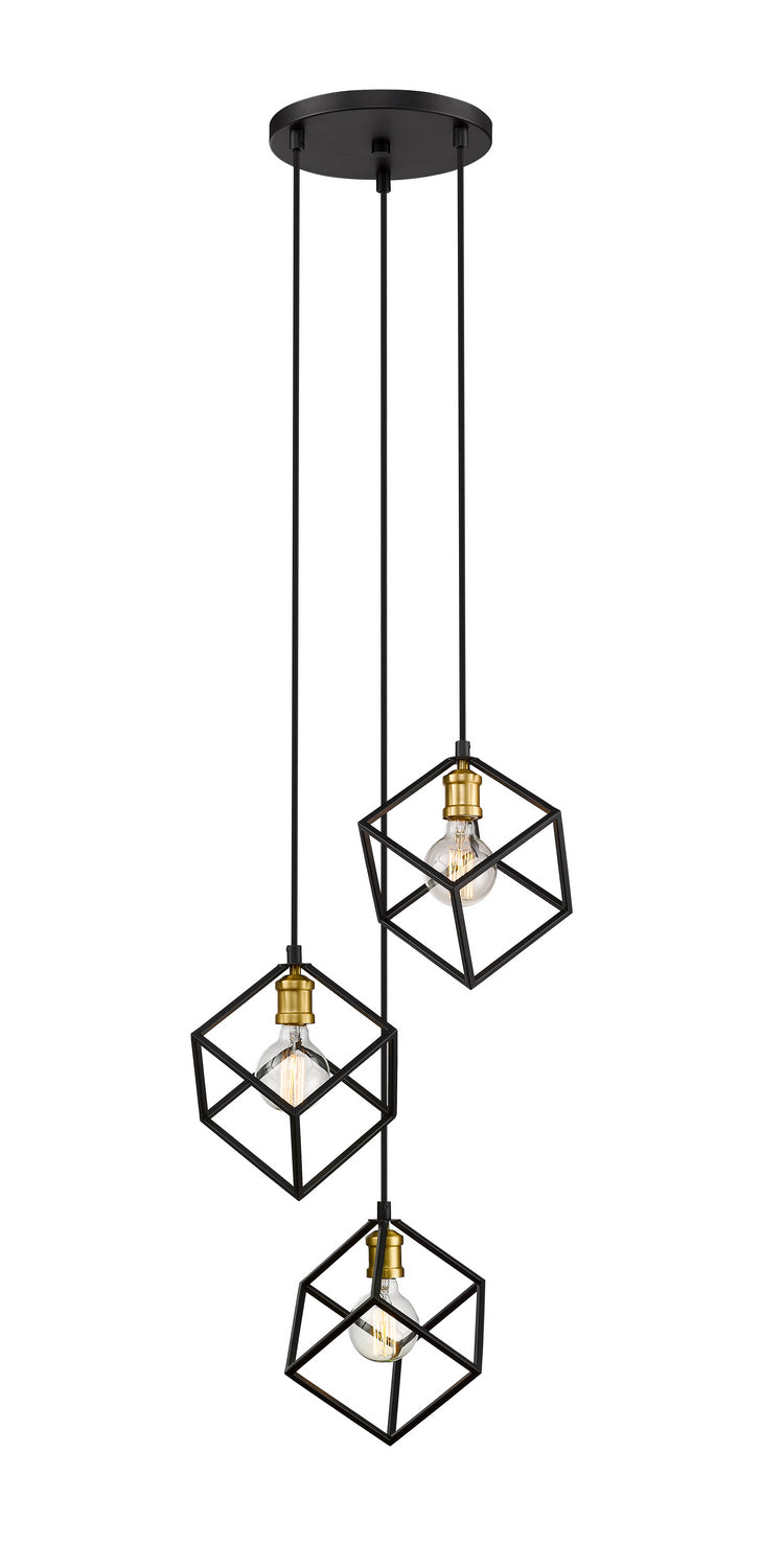 Z-Lite - 478-3BRZ-OBR - Three Light Chandelier - Vertical - Bronze + Olde Brass