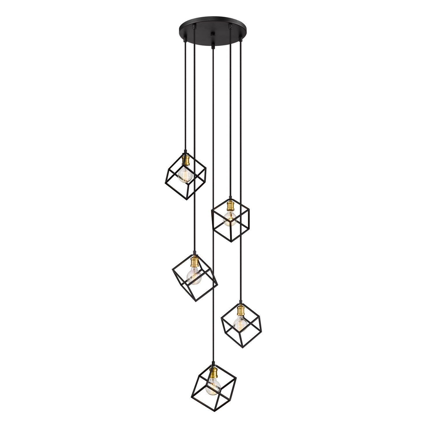 Z-Lite - 478-5BRZ-OBR - Five Light Chandelier - Vertical - Bronze + Olde Brass