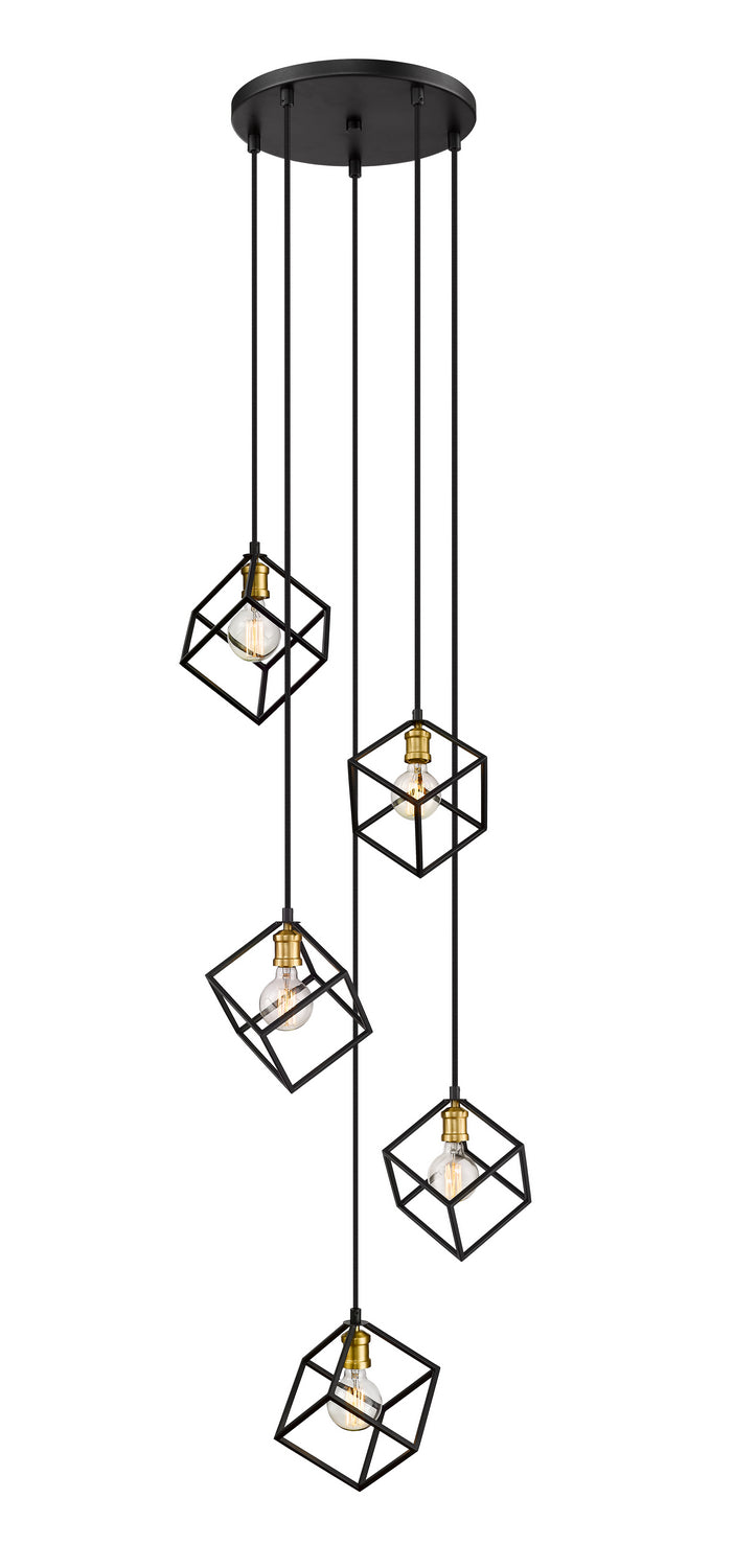 Z-Lite - 478-5BRZ-OBR - Five Light Chandelier - Vertical - Bronze + Olde Brass
