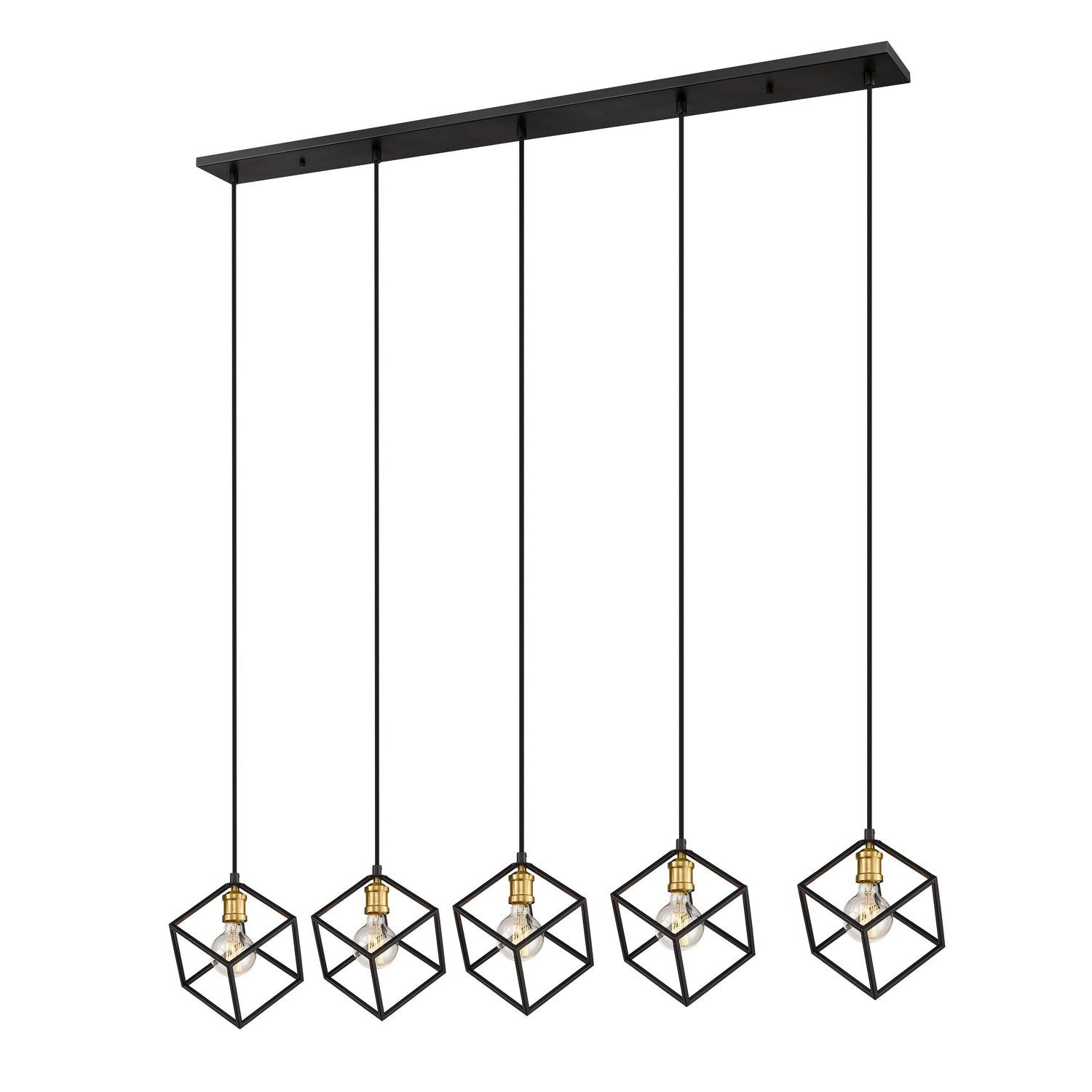 Z-Lite - 478-5L-BRZ-OBR - Five Light Linear Chandelier - Vertical - Bronze + Olde Brass