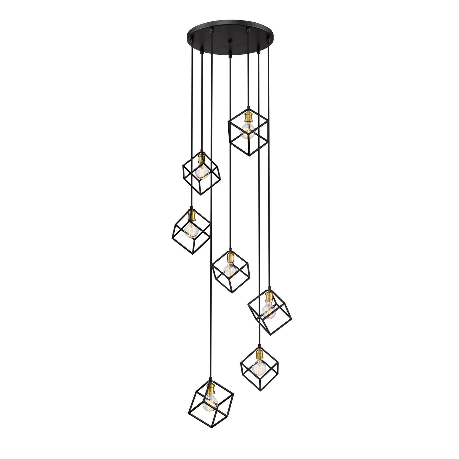 Z-Lite - 478-7BRZ-OBR - Seven Light Chandelier - Vertical - Bronze + Olde Brass