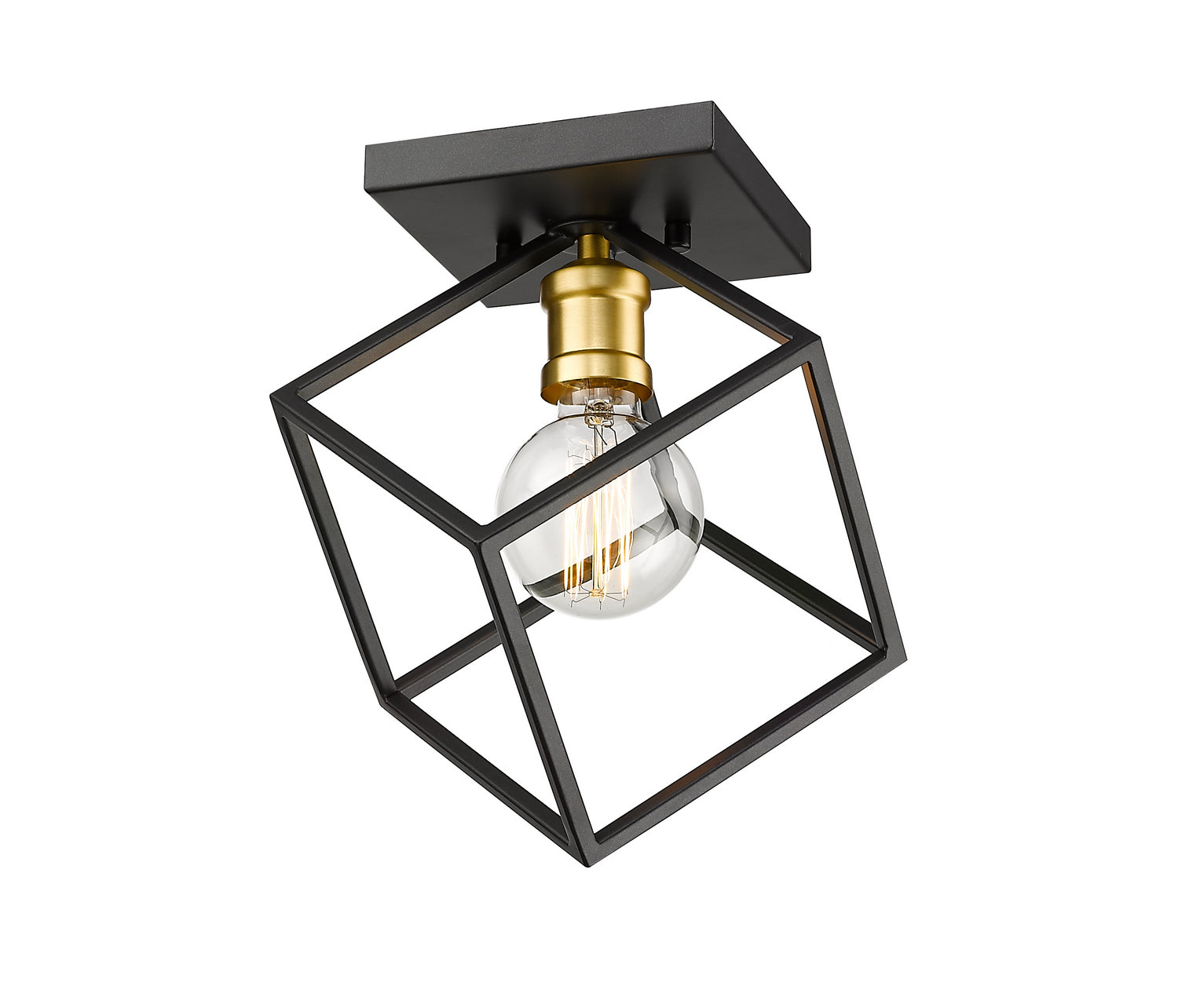 Z-Lite - 478F-BRZ-OBR - One Light Flush Mount - Vertical - Bronze + Olde Brass