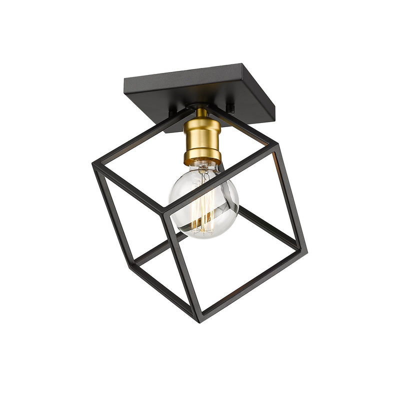 Z-Lite - 478F-BRZ-OBR - One Light Flush Mount - Vertical - Bronze + Olde Brass
